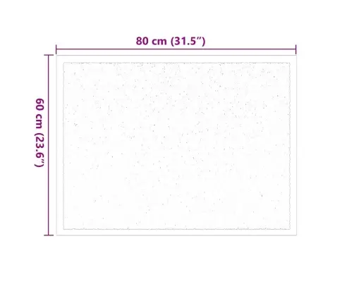 Durvju Paklājs Bordo 60 X 80 Cm Teddy Audums Vidaxl