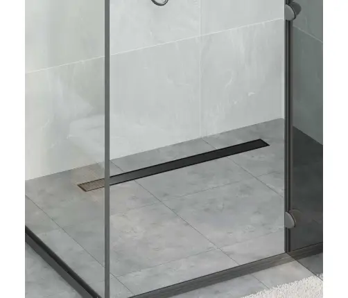 Dušas Noteka 2-In-1 Ar 360° Sūkni Melna 80 Cm Vidaxl