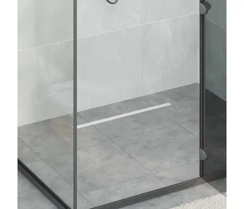 360° Dušas Notekcaurule Ar Plānu Modeli Sudraba 60 Cm Vidaxl