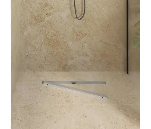 360° Dušas Notekcaurule Ar Plānu Modeli Sudraba 60 Cm Vidaxl