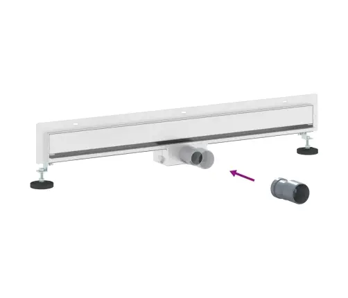 Seinale Paigaldatav Dušidrenaaž Hõbedane 80 Cm