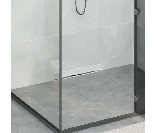 Pie Sienas Piestiprināta Dušas Notekūdeņu Sudraba 50 Cm Vidaxl