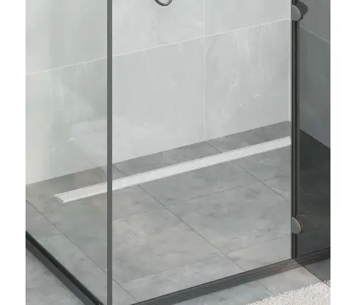 Dušas Noteka 2-In-1 Ar 360° Sūkni Sudraba 100 Cm Vidaxl