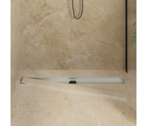 Dušas Noteka 2-In-1 Ar 360° Sūkni Sudraba 100 Cm Vidaxl