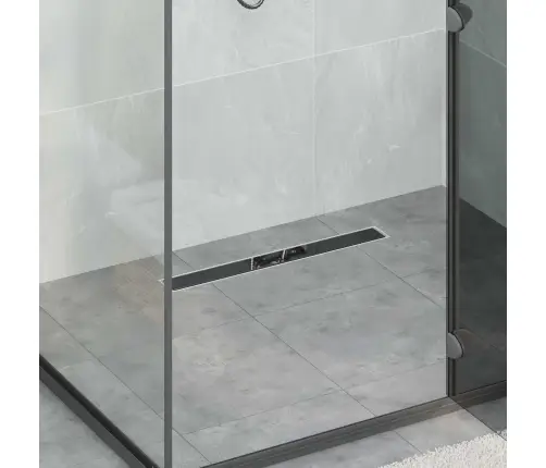 Dušivoolik Klaaskattega Ja 360° Sifooniga Must 60 Cm