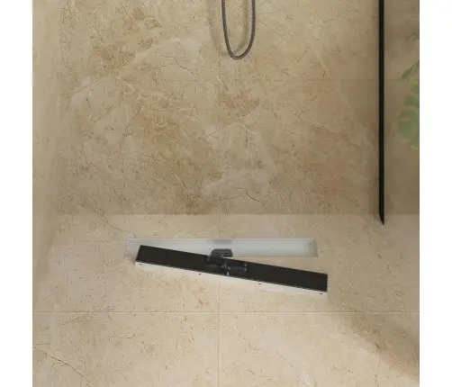 Dušivoolik Klaaskattega Ja 360° Sifooniga Must 60 Cm