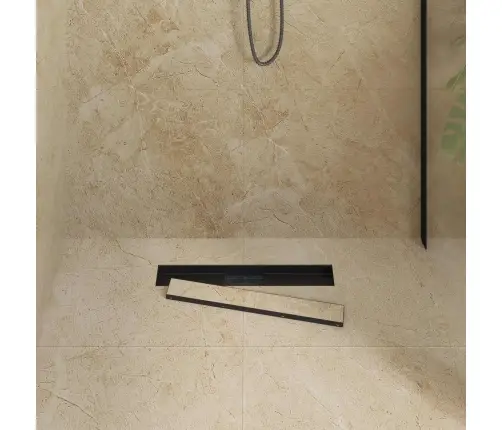 2 Ühes Duši Äravool Must 60 Cm Roostevaba Teras 304