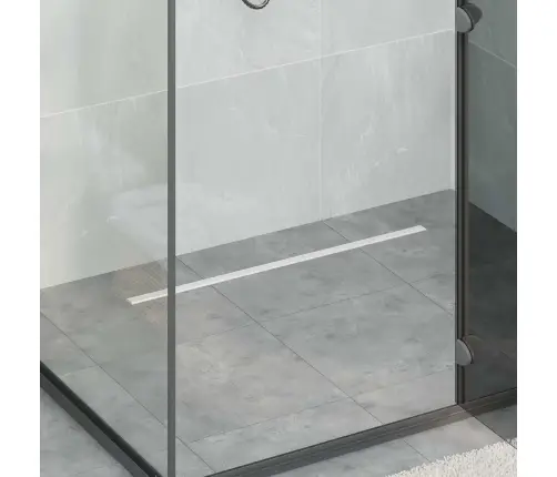 360° Dušas Notekcaurule Ar Plānu Modeli Sudraba 80 Cm Vidaxl