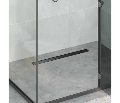 2 Viename Dušo Nutekėjimas Juoda 70 Cm Nerūdijantis Plienas 304