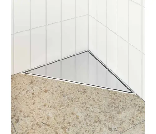 2 Ühes Kolmnurkne Dušši Äravool Hõbedane 25 X 25 Cm