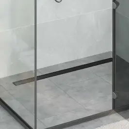 Dušas Noteka 2-In-1 Ar 360° Sūkni Melna 100 Cm Vidaxl