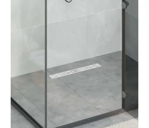 Dušo Nutekėjimas Su Linijiniu Dizainu Sidabro 60 Cm