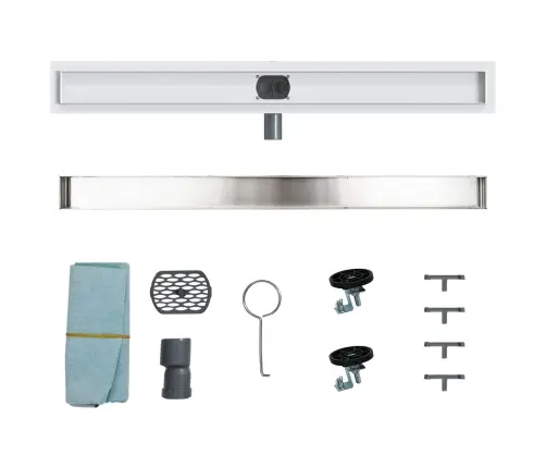 Dušas Noteka 2-In-1 Ar 360° Sūkni Sudraba 90 Cm Vidaxl