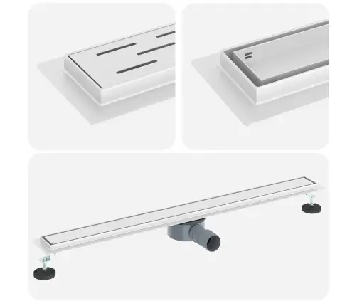 Dušas Noteka 2-In-1 Ar 360° Sūkni Sudraba 90 Cm Vidaxl