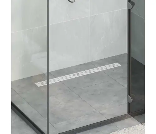 Dušivoolik Klaaskattega Ja 360° Sifooniga Hõbedane 80 Cm