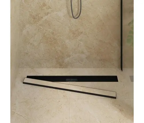 2 Ühes Duši Äravool Must 90 Cm Roostevaba Teras 304