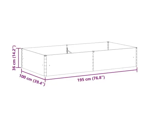 Augstā Puķu Kaste Gaiši Brūns 195 X 100 X 36 Cm Cinkots Tērauds Vidaxl