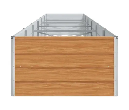 Augstā Puķu Kaste Gaiši Brūns 600 X 80 X 45 Cm Cinkots Tērauds Vidaxl