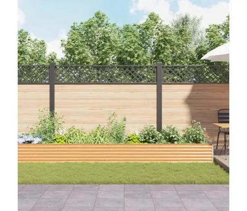 Augstā Puķu Kaste Gaiši Brūns 485 X 100 X 36 Cm Cinkots Tērauds Vidaxl