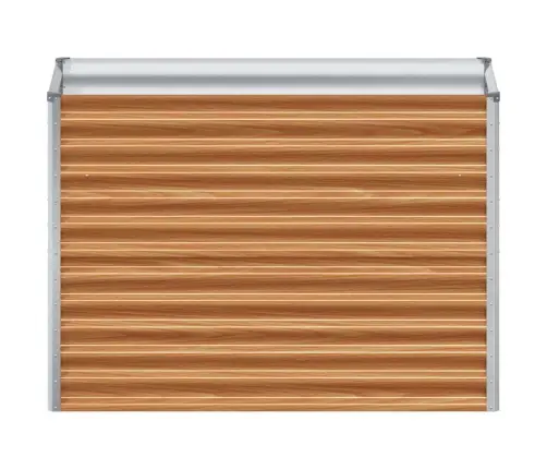 Augstā Puķu Kaste Gaiši Brūns 98 X 50 X 68 Cm Cinkots Tērauds Vidaxl