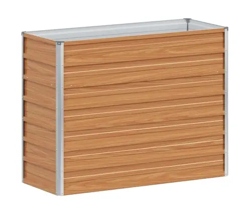 Augstā Puķu Kaste Gaiši Brūns 100 X 40 X 77 Cm Cinkots Tērauds Vidaxl