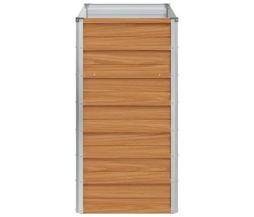 Augstā Puķu Kaste Gaiši Brūns 100 X 40 X 77 Cm Cinkots Tērauds Vidaxl