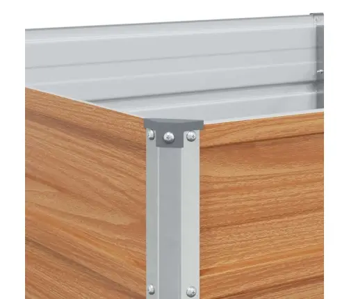 Augstā Puķu Kaste Gaiši Brūns 240 X 80 X 45 Cm Cinkots Tērauds Vidaxl