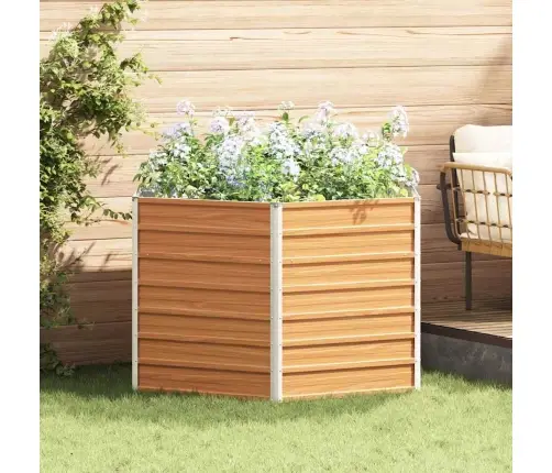 Paaugstināta Dārza Gulta Gaiši Brūns 129 X 129 X 77 Cm Vidaxl