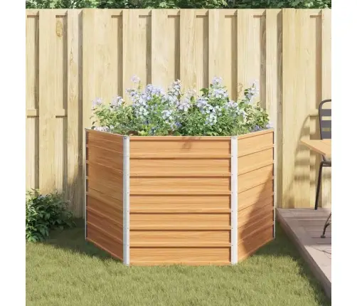 Paaugstināta Dārza Gulta Gaiši Brūns 129 X 129 X 77 Cm Vidaxl