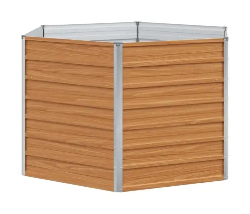 Paaugstināta Dārza Gulta Gaiši Brūns 129 X 129 X 77 Cm Vidaxl