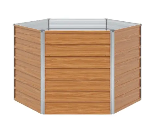 Paaugstināta Dārza Gulta Gaiši Brūns 129 X 129 X 77 Cm Vidaxl