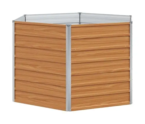 Paaugstināta Dārza Gulta Gaiši Brūns 129 X 129 X 77 Cm Vidaxl