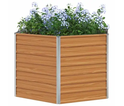 Paaugstināta Dārza Gulta Gaiši Brūns 129 X 129 X 77 Cm Vidaxl