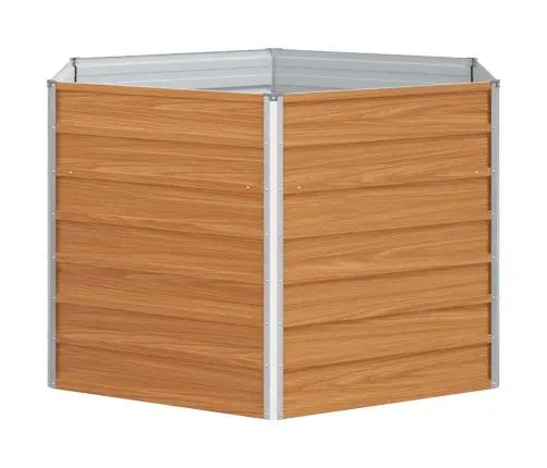 Paaugstināta Dārza Gulta Gaiši Brūns 129 X 129 X 77 Cm Vidaxl