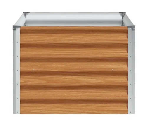 Augstā Puķu Kaste Gaiši Brūns 98 X 50 X 36 Cm Cinkots Tērauds Vidaxl