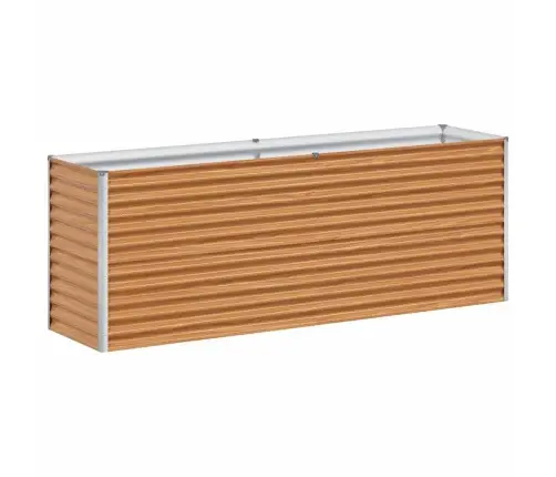 Augstā Puķu Kaste Gaiši Brūns 195 X 50 X 68 Cm Cinkots Tērauds Vidaxl