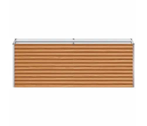 Augstā Puķu Kaste Gaiši Brūns 195 X 50 X 68 Cm Cinkots Tērauds Vidaxl