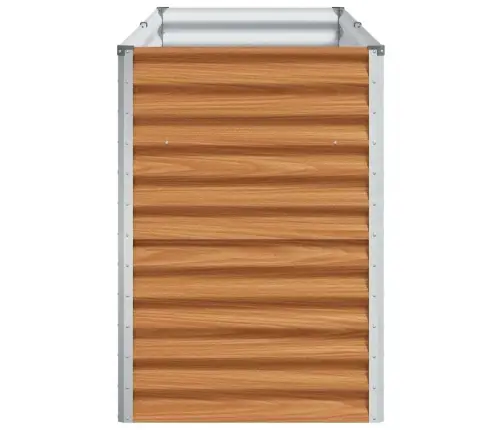 Augstā Puķu Kaste Gaiši Brūns 195 X 50 X 68 Cm Cinkots Tērauds Vidaxl