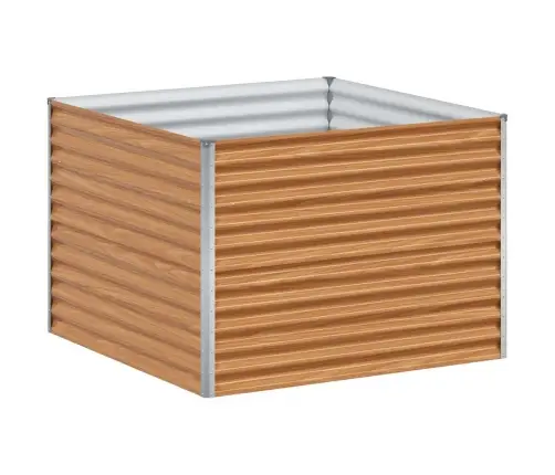 Augstā Puķu Kaste Gaiši Brūns 98 X 100 X 68 Cm Cinkots Tērauds Vidaxl