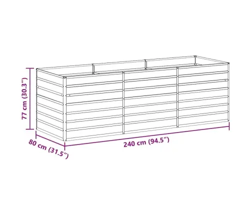 Paaukštinta Sodo Lova Šviesiai Rudas 240 X 80 X 77 Cm