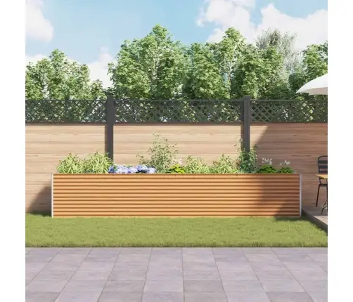 Kõrgendatud Aia Taimelava Helepruun 390 X 50 X 68 Cm Tsinkteras