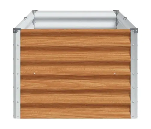 Augstā Puķu Kaste Gaiši Brūns 195 X 50 X 36 Cm Cinkots Tērauds Vidaxl