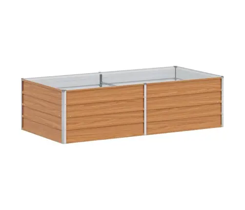 Augstā Puķu Kaste Gaiši Brūns 160 X 80 X 45 Cm Cinkots Tērauds Vidaxl