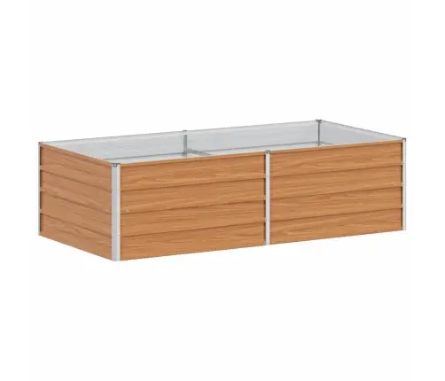 Augstā Puķu Kaste Gaiši Brūns 160 X 80 X 45 Cm Cinkots Tērauds Vidaxl