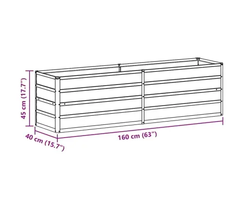 Paaukštinta Sodo Lova Šviesiai Rudas 160 X 40 X 45 Cm
