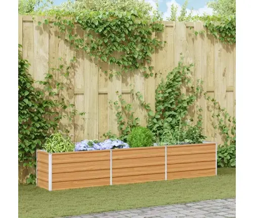 Kõrgendatud Aia Taimelava Helepruun 240 X 40 X 45 Cm Tsinkteras