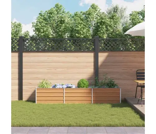 Kõrgendatud Aia Taimelava Helepruun 240 X 40 X 45 Cm Tsinkteras