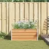 Augstā Puķu Kaste Gaiši Brūns 100 X 100 X 45 Cm Cinkots Tērauds Vidaxl