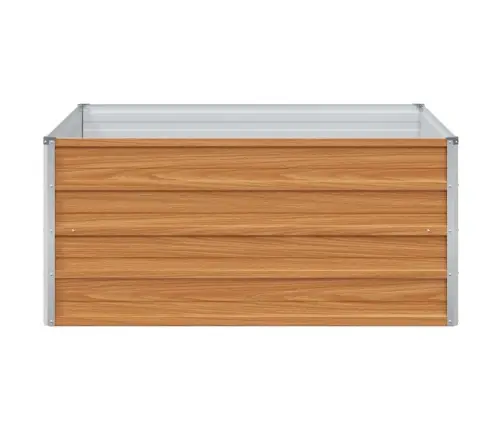 Augstā Puķu Kaste Gaiši Brūns 100 X 100 X 45 Cm Cinkots Tērauds Vidaxl
