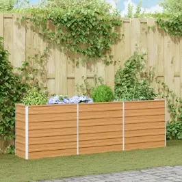 Paaukštinta Sodo Lova Šviesiai Rudas 240 X 40 X 77 Cm